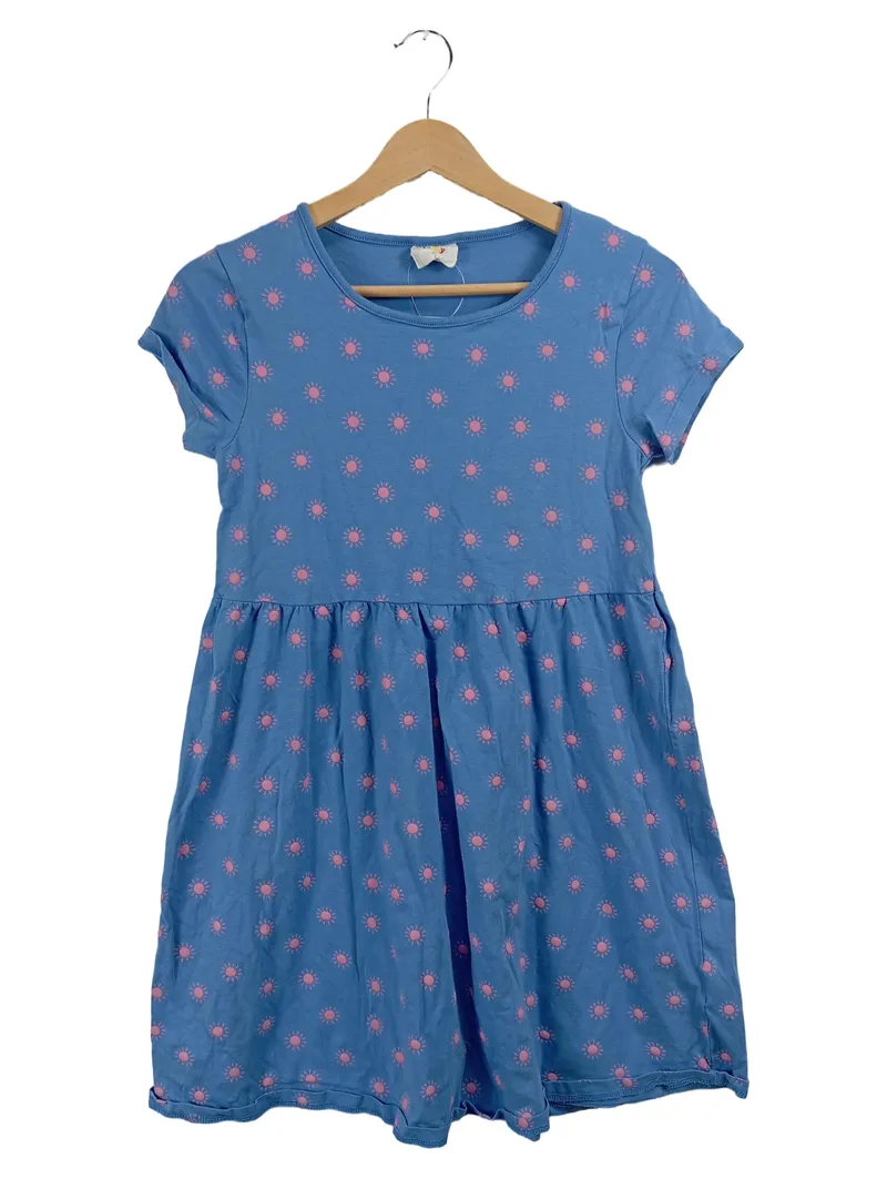 Famy Freizeitkleid Mädchen Blau Gr. 158 Sonnendruck Kurzarm Baumwolle 1