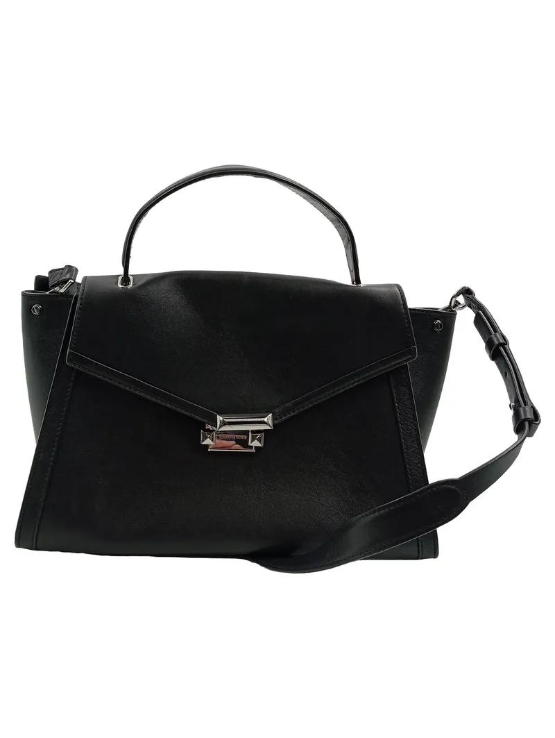 Michael Kors Damen Henkeltasche Leder Schwarz Klassisch 1