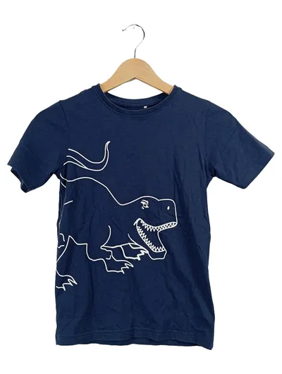 Famy Kinder T-Shirt Dinosaurier Motiv Blau Gr. 122
