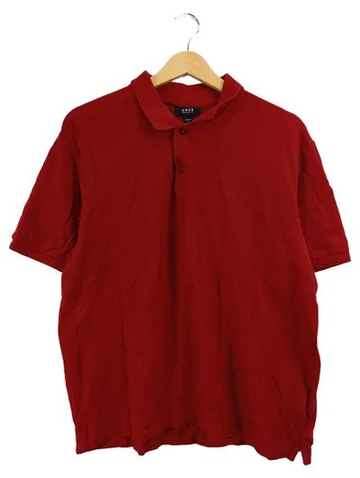 Smog Poloshirt Herren Rot Gr. L Casual Kurzarm Baumwolle
