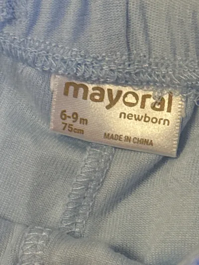 Mayoral Newborn Baby Set T-Shirt + Shorts Gr. 75/74 Blau Elefant