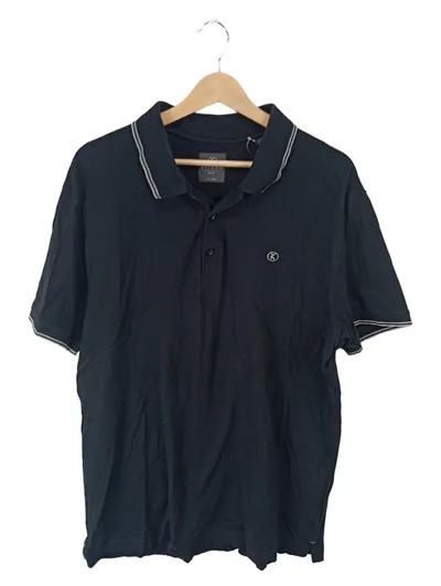 Kitaro Poloshirt Herren XL Schwarz Kurzarm Casual Polo