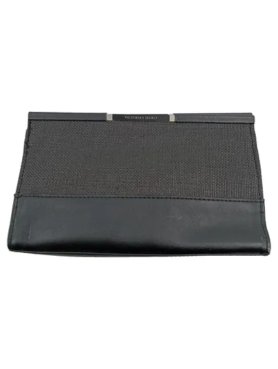 Victoria's Secret Clutch Damen Handtasche Schwarz Leder Abendtasche