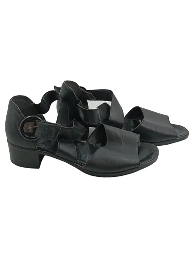 Rieker Sandaletten Damen Leder Schwarz Größe 41.5 Klassisch Riemchen