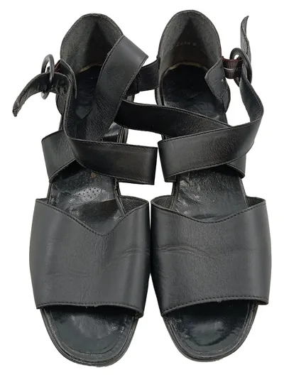 Rieker Sandaletten Damen Leder Schwarz Größe 41.5 Klassisch Riemchen