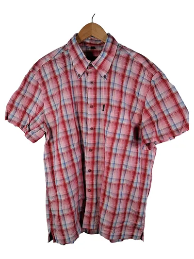 Jupiter Freizeithemd Herren Gr. 52, XL (43, 44) Rot Kariert Kurzarm