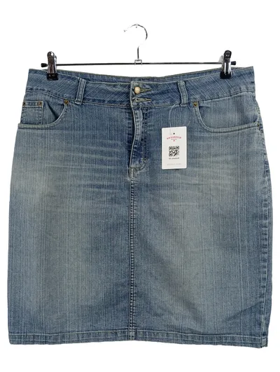Jeansrock Damen Gr. 42 Hellblau Used-Look Minirock Baumwolle Casual