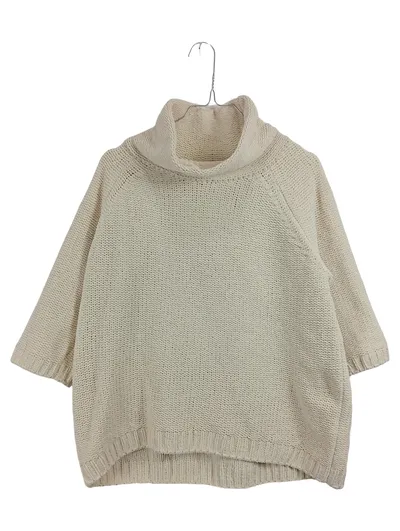 JAKE*S Damen Pullover Rollkragen Oversize Strick Beige Gr. M