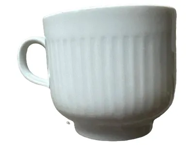 Bareuther Tasse Porzellan Weiß Strukturmuster 7, 5 cm Klassisch
