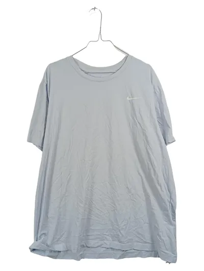 Nike Sport Shirt Herren XXL Blau Basic T-Shirt Baumwolle Swoosh