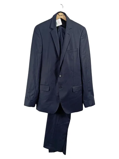 KARL LAGERFELD Herren Anzug Business Sakko Hose Blau Gr. 54 Wolle