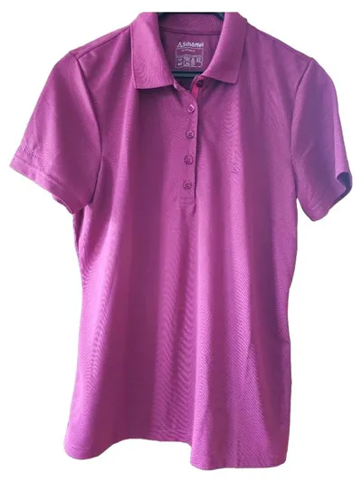 Schöffel Damen Poloshirt Gr. 40 L Pink Sport Outdoor Kurzarm