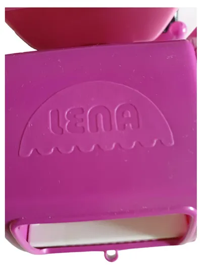 LENA Spielzeug LKW Pferdetransporter Rosa mit Figur 29cm