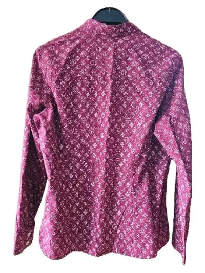 Charles Robertson Damen Hemdbluse Rot Blumenmuster Gr. 40 Baumwolle