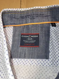 CASAMODA Sports Herren Freizeithemd Gr. XL Blau Comfort Fit Baumwolle 2