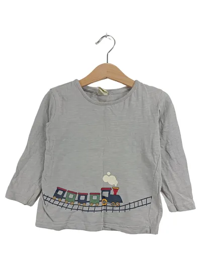 ALANA Kinder Pullover Langarmshirt Grau Zug Motiv Gr. 98 Baumwolle