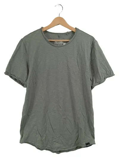ONLY & SONS Herren T-Shirt Basic Oliv Gr. 50, L Kurzarm