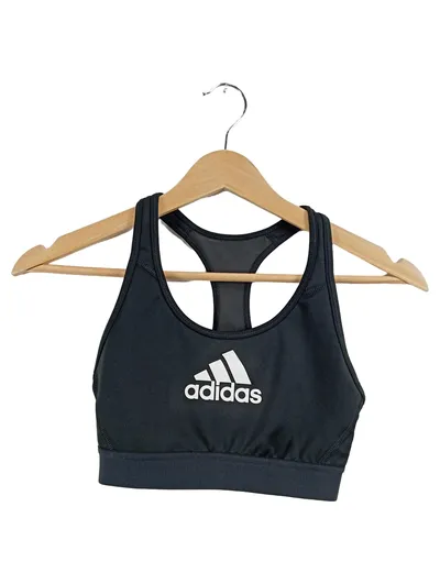 adidas Damen Sport BH Schwarz Gr. XS Logo-Print