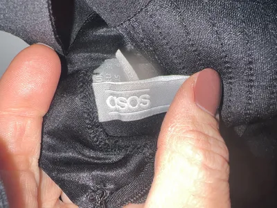 ASOS Damen Kleid Rüschen Meerjungfrau Schwarz Gr. 38 Festlich Elegant