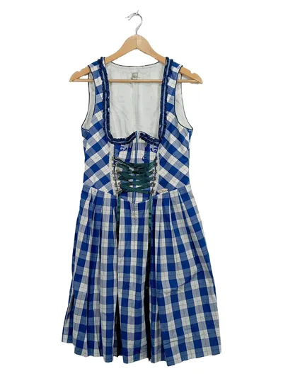 Spieth & Wensky Dirndl Trachtenkleid Damen Blau Kariert Gr. 40