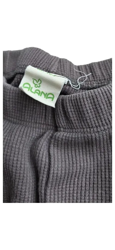 ALANA Kinder Leggings Gr. 104 Grau Rippstrick 95% Baumwolle