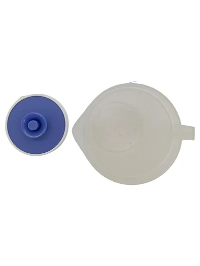 Tupperware Krug 2L Kunststoff transparent blau Deckel Kühlschrankkrug