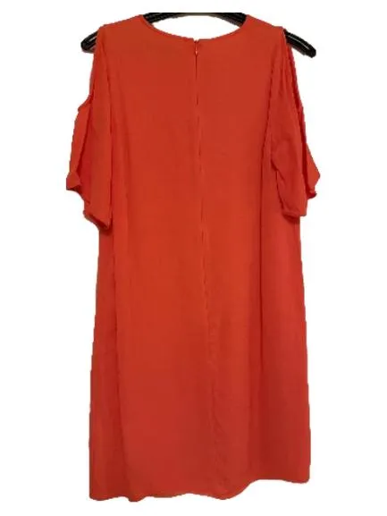 Hallhuber Damen Cocktailkleid Orange Gr. 38 Cut-Outs Elegant 3