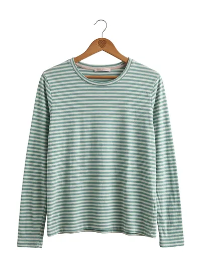 Impidimpi Kinder Langarmshirt Blau Gestreift Gr. 98, 104 Baumwolle