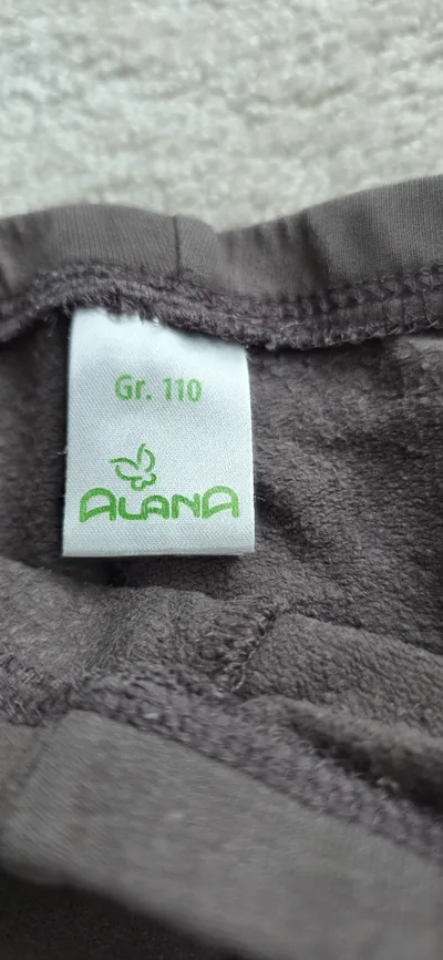ALANA Mädchen Leggings Gr. 110 Grau Basic Baumwolle Kinder
