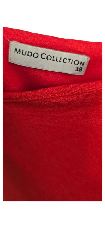 Mudo Collection Damen Top Rot Gr. 38 Basic Ärmellos
