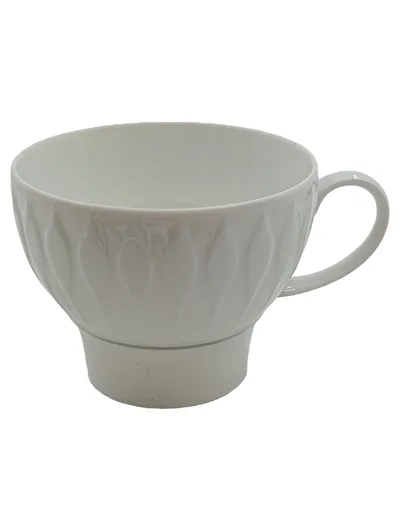 Thomas Germany Kaffeetasse Porzellan Weiß Reliefdekor Klassisch 250ml