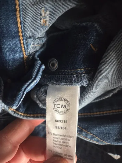 Tchibo Kinder Latzhose Jeans Blau Gr. 98 104 Casual