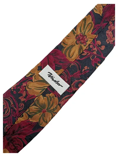 windsor. Krawatte Herren Blumenmuster Mehrfarbig 140cm Business Floral