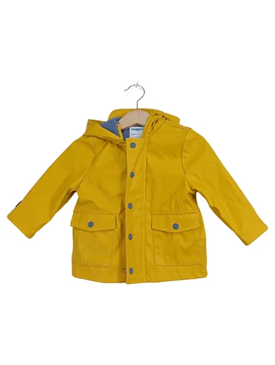 Mayoral Kinder Regenjacke Gelb Gr. 74 Kapuze Outdoor