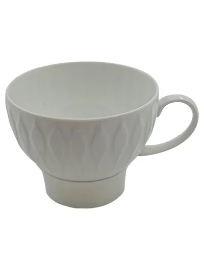 Thomas Kaffeetasse Porzellan Weiß Strukturmuster 8, 5 cm Klassisch