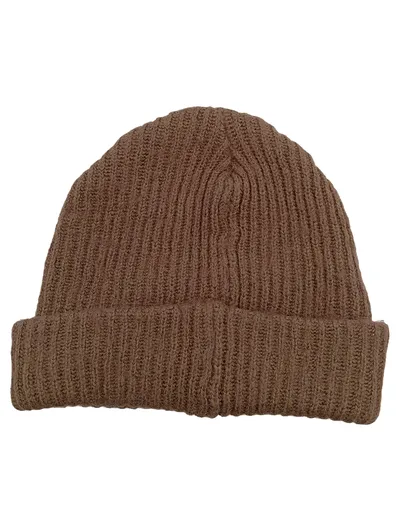 Quiksilver Herren Mütze Beanie Braun Wolle Rippstrick Outdoor