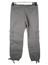 Blind Date Casual Way Cargohose Damen Grau S/36 Baumwolle Stickerei 2