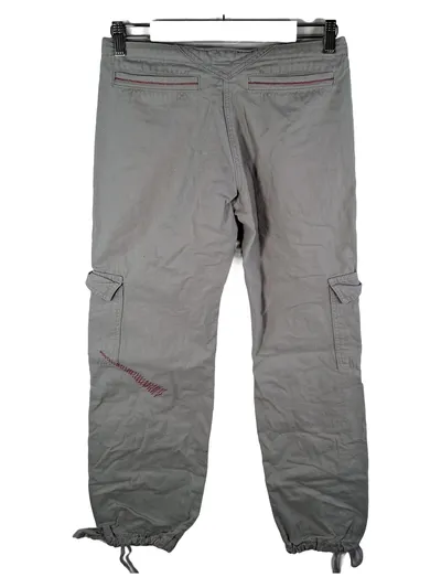 Blind Date Casual Way Cargohose Damen Grau S/36 Baumwolle Stickerei