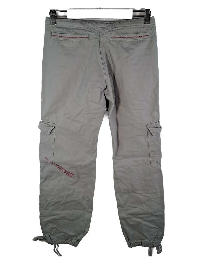 Blind Date Casual Way Cargohose Damen Grau S/36 Baumwolle Stickerei 2