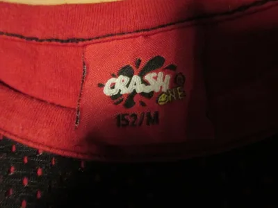 CRASH ONE Langarmshirt 80ies Eighties Kinder Gr. 152 Rot Retro