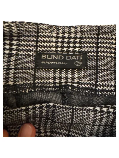Blind Date Damen Stoffhose Kariert Grau Gr. 34 W26 XS Business Stretch