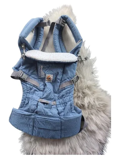 Ergobaby Omni 360 Babytrage Sophie la Girafe Edition Baumwolle Blau