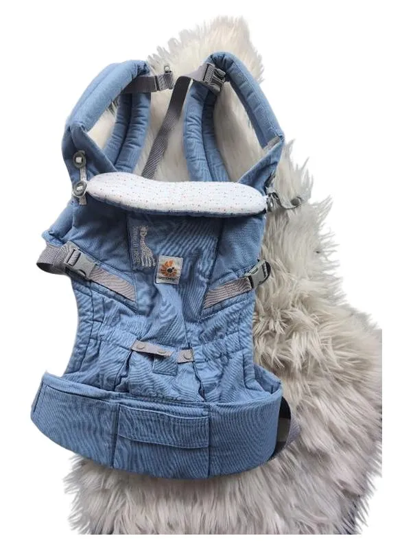 Ergobaby Omni 360 Babytrage Sophie la Girafe Edition Baumwolle Blau 1