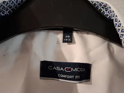 CASAMODA Business Hemd Kurzarm Weiß Gr. 49 Comfort Fit Herren