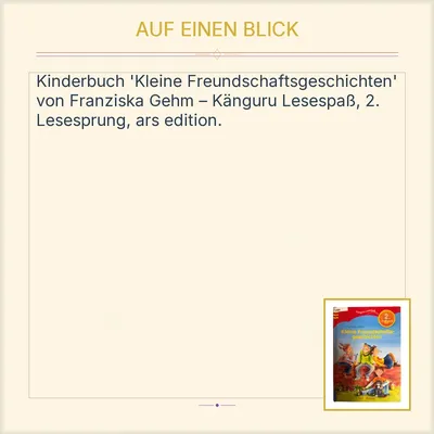 Kinderbuch Kleine Freundschaftsgeschichten Franziska Gehm arsEdition Hardcover