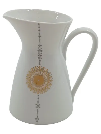 Rosenthal Milchkännchen Porzellan Weiß Gold Mandala Dekor Germany 11cm