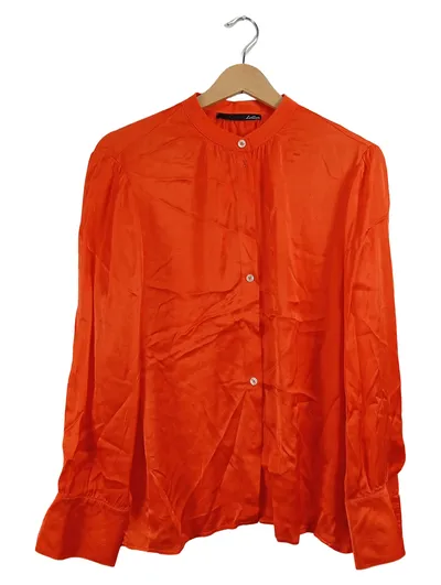 LeComte Damen Bluse Orange Gr. 38 Viskose Langarm Uni