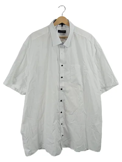CASAMODA Herren Business Hemd Kurzarm Weiß Comfort Fit Gr. 49 Baumwolle