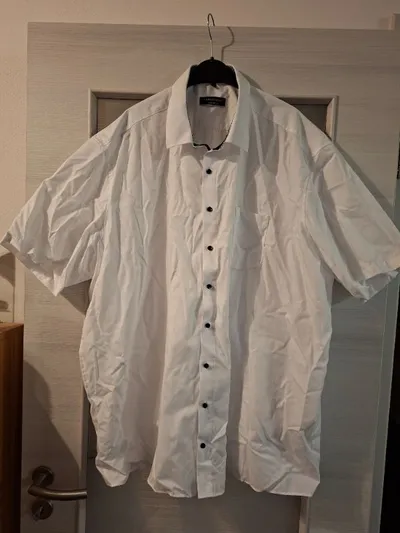 CASAMODA Herren Business Hemd Kurzarm Weiß Comfort Fit Gr. 49 Baumwolle