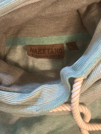 Naketano Damen Pullover Rollkragen Gr. S Grün Gestreift Baumwolle